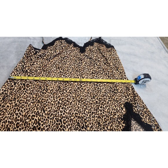 Victoria's Secret XXL Leopard Print Tease Satin Lace Trim Mini Slip Dress NWT - Picture 7 of 7